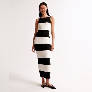 Abercrombie high neck midi dress - size medium/tall